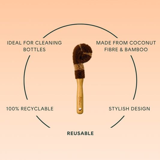 Bower Collective Bamboo Coconut Fibre Bottle Brush