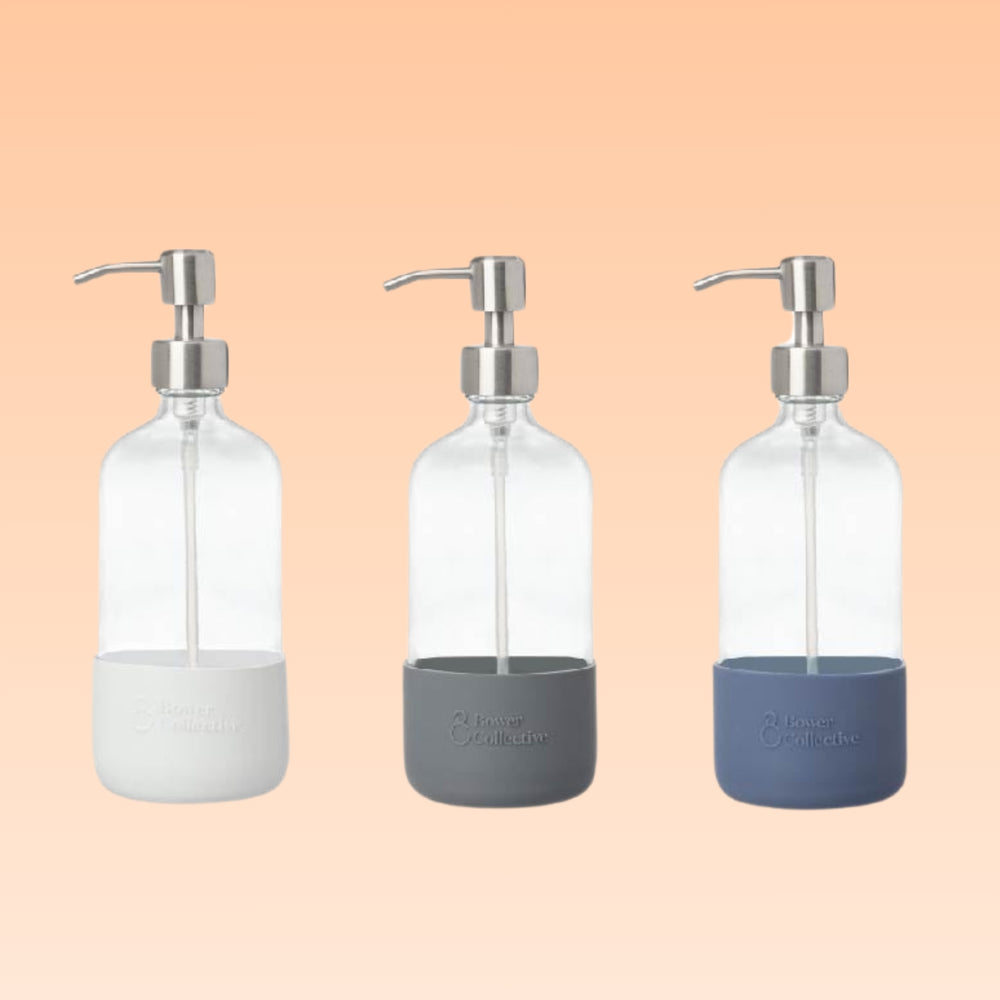 Reusable Glass Pump Dispenser with Silicone Sleeve - 500ml