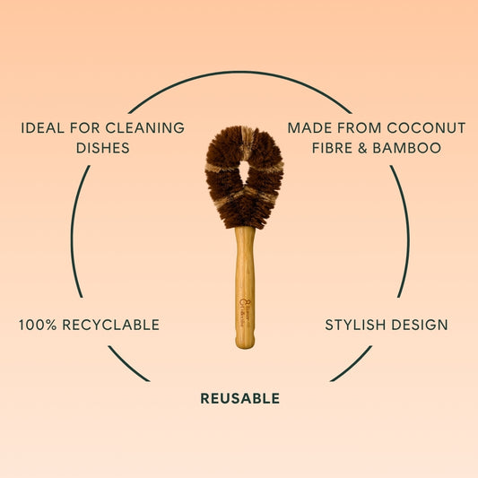 Bower Collective Bamboo Coconut Fibre Dish Brush