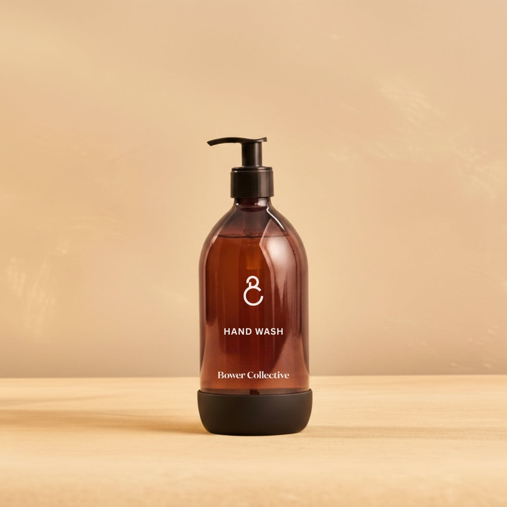 Reusable Amber Glass Dispenser (empty) - Hand wash 500ml